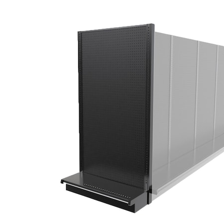 Lozier Gondola Shelving End Cap Black 36W 72H 13D P373S-EC